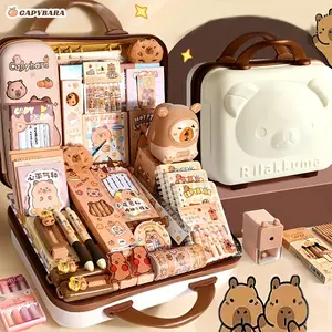 Capybara Themed Cute Stationery Gift Set with Notebook, Fountain Pen, and Accessories, Perfect for Students and Animal Lovers, School Supplies