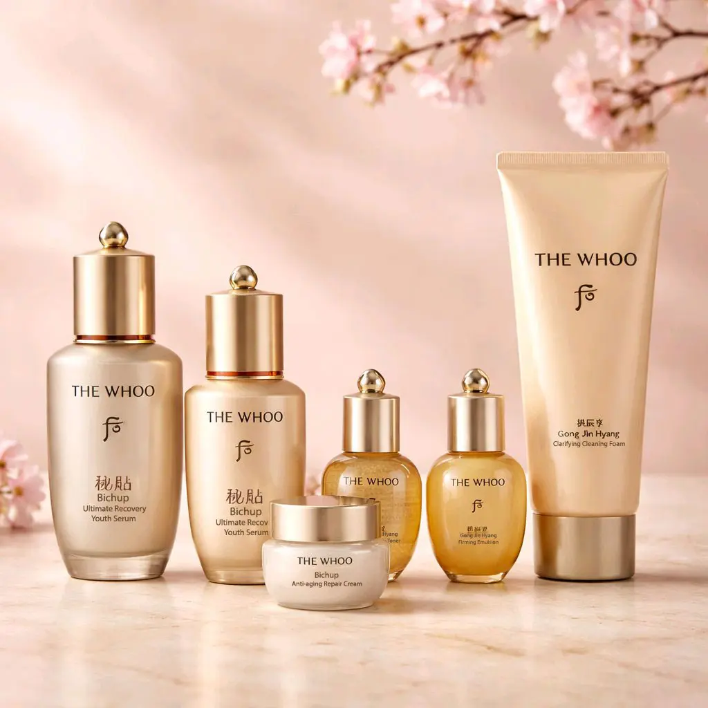 The WHOO Bichup Ultimate Recovery Youth Serum 6 Pcs Anti-Aging Special Set.