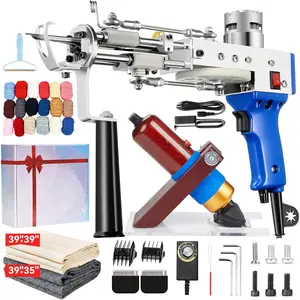 Rug Tufting  with Carpet Trimmer Kit - -Rug-Tuft--with-Tufting-Shears, 2 in 1 Cut & Loop Pile Carpet  and Carpet Carving Clippers, Rug Maker Machine Starter Kit for Beginners (Blue)