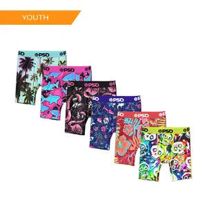 PSD Youth Boys Tropic Rush Boxer Brief 6 Pack - Soft, Breathable and Stretch Comfortable Underwear