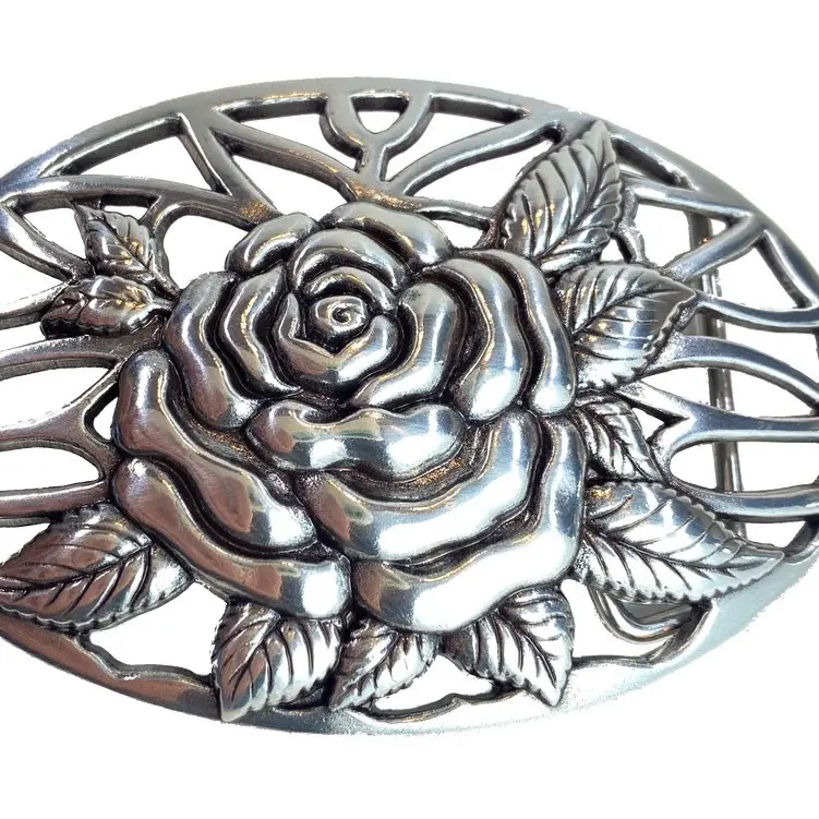 Floral Western Belt Buckle 1.5 Removable Westen Buckle with Intricate Design and Durable Construction