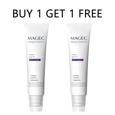 [Buy 1 get 1 free] Reduces Wrinkles and Double Chin,Five Rollers for All Around Massage,Neck Firming Cream,Collagen Neck Cream,Relieves Edema,Suitable for Wrinkled Skin,with Hyaluronic Acid,VitaminC+E.