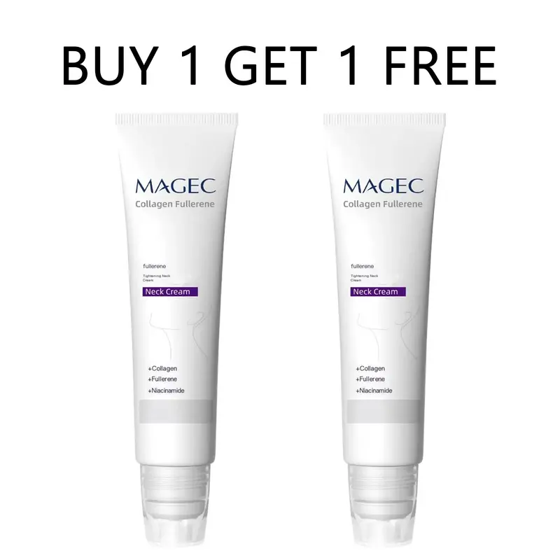 [Buy 1 get 1 free] Reduces Wrinkles and Double Chin,Five Rollers for All Around Massage,Neck Firming Cream,Collagen Neck Cream,Relieves Edema,Suitable for Wrinkled Skin,with Hyaluronic Acid,VitaminC+E.