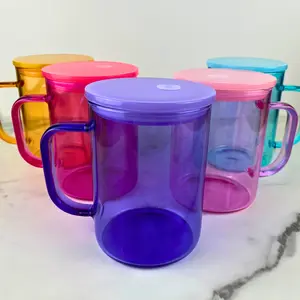 15 oz Jelly Glass MUG, Wholesale Cup, Reusable Cup, Drinkware, Glass Tumbler, Water Bottle