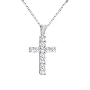 Divine Cross Necklace White Gold