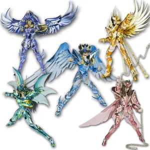 19cm Anime sacred Saint Seiya Figure Phoenix Ikki Hyoga Seiya Shiryu Standing Figure Toy Collection Decoration  Japanese Dolls