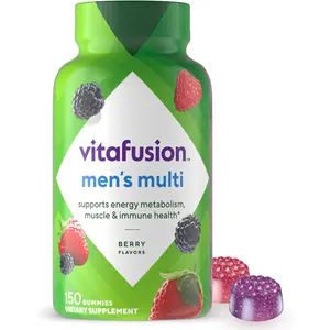 Vitafusion Adult Gummy Vitamins for Men, Berry Flavored Daily Multivitamins for Men with Vitamins A, C, D, E, B6 and B12, America’s Number 1 Gummy Vitamin Brand, 60 Day Supply, 120 Count
