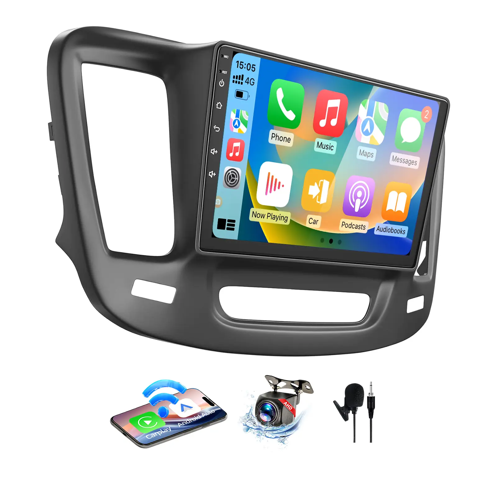 9" Android 13 Car Media Player & Car Monitor Screen for Chrysler 200/200C/200S (2015-2019) - 2+64GB, Wireless CarPlay, Android Auto, GPS, BT, FM, WiFi, 1080P Backup Camera, Touch Screen