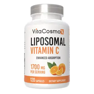 VitaCosmoX Liposomal Vitamin C Capsules | 1700 mg per Serving | 120 Vegan Capsules