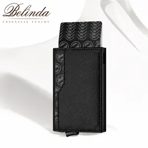 Father's Day Gifts for Men, Minimalist Pop-Up Card Holder, RFID Blocking Slim Wallet for 9-11 Cards, Urban Daily Carry Accessory