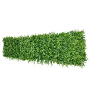 VEVOR Artificial Plant Wall, 12PCS 20 x 20 in Artificial Boxwood Panels, Sun Protection Greenery Backdrop Privacy Hedge Fence, Fake Grass Screen for Wedding, Indoor, Outdoor Garden, BackyardSummervibes