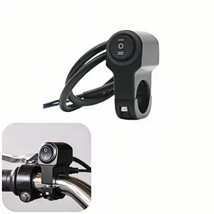 12V-24V Universal Motorcycle Handlebar Switch, 3-Way Waterproof Rocker Push Button Switch, Modified Control Switch for Scooter Electric Bike Tricycle ATV Offroad, LED Spotlight Fog Light Driving Auxiliary Light Replacement car battery monitor