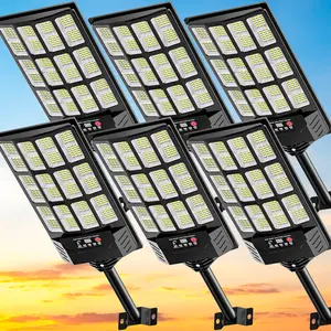 6Pack/2Pack Solar Street Lights Outdoor Waterproof,Wide Angle Solar Flood Light, LED Parking Light with Motion Sensor and Remote Control, Suitable for Street, Parking lot