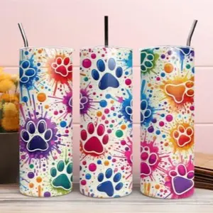 Paws | 20oz Skinny sublimation tumbler transfer print out (TRANSFER ONLY, NOT A FINISHED TUMBLER)
