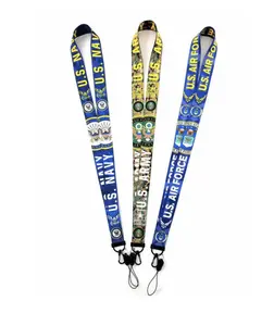 U.S. Navy Air-force Army Lanyard Badge Key ID holder