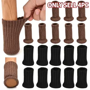 24/16/4pcs Chair Leg Socks - High Elasticity Knit for Scratch Protection, Durable Home Furniture Floor Protectors, Ideal for Hardwood Floors, Easy Install, Fits All Chair Sizes