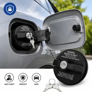 Summervibes Locking Gas Cap Universal Fit for Ford Chevrolet Toyota Honda Nissan Jeep Vehicle Security Fuel Cap Car Accessories