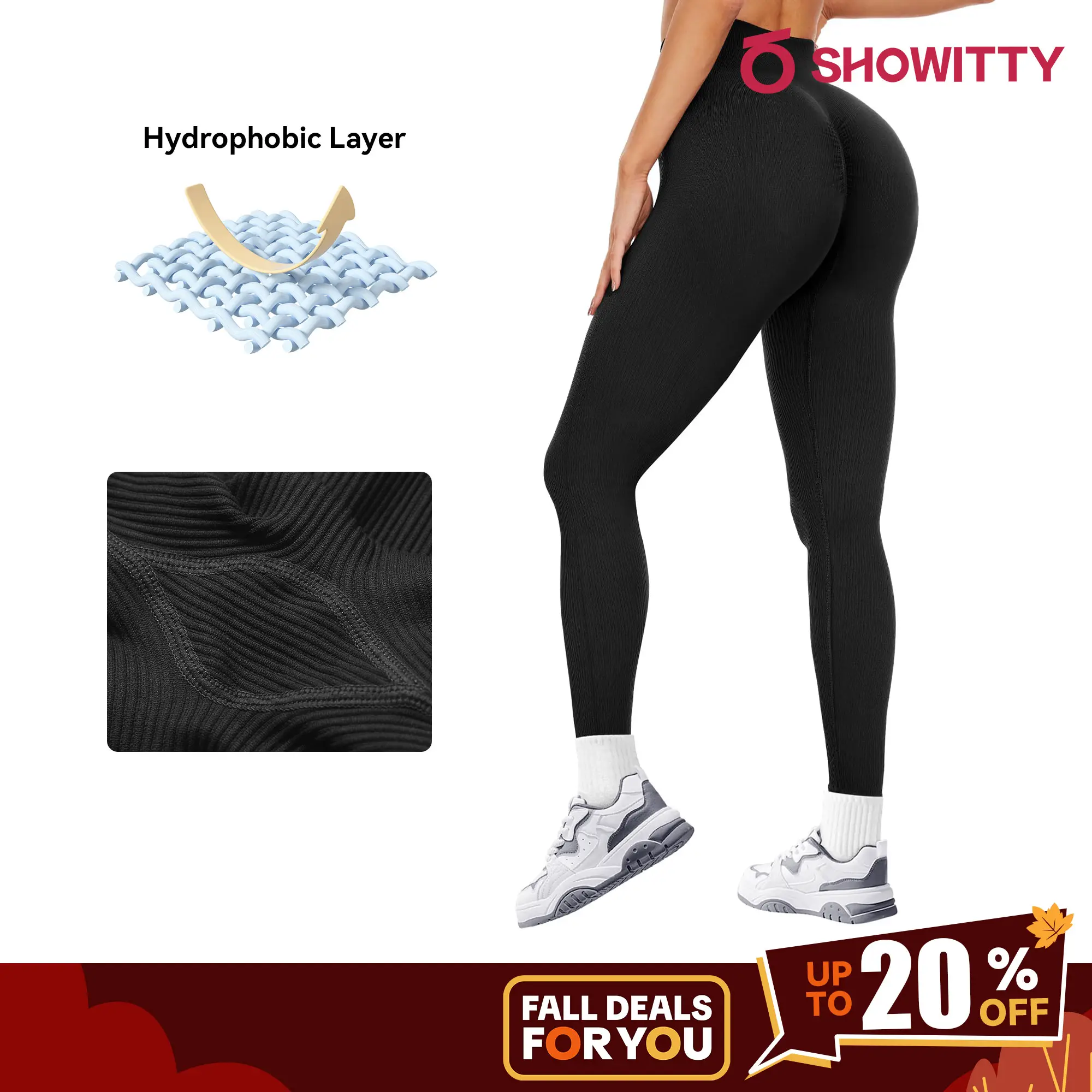 SHOWITTY Women's High Waisted Leggings – Seamless Butt Lifting Yoga Pants for Workout & Fitness #TikTokShopFallDealsForYou
