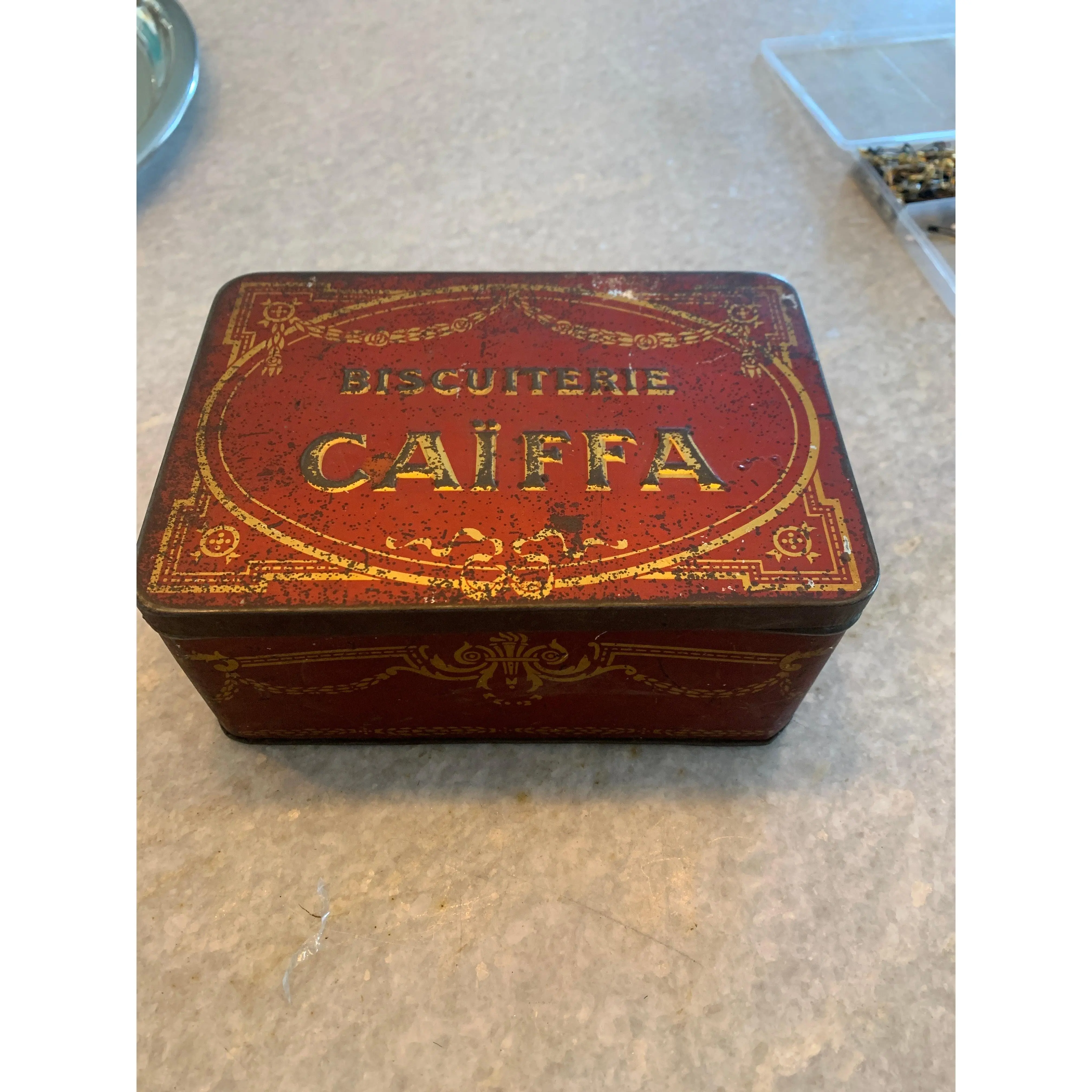 Vintage Metal Biscuit Tin