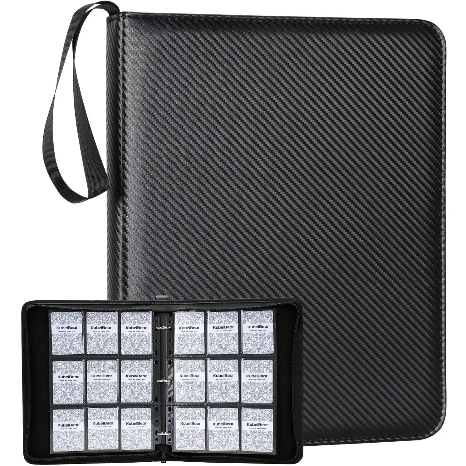 Premium 9-Black Pocket Card Binder – 720 Collection Binder Folder Card Album Card Holder Fit for MTG Football Play Cards (Black, 9 Pocket)