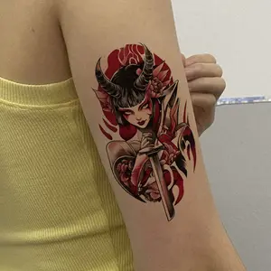 Gothic Style Tattoo Stickers, Waterproof Natural Safe Non-Toxic Long-Lasting, Arm Collarbone Leg Tattoos, Party Photo Props