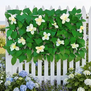 Expandable Garden Fence Screen, Artificial Hedge Privacy Panel, Extendable Mesh Panel for Backyard, Patio, Wall, Outdoor Decor, Flowers, Garden Fence Panels