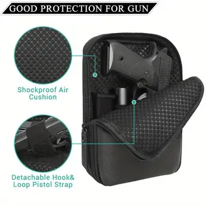 Concealed Carrying Stand Bag Pistol Holster Bag Belt Bag Belt Ring Black