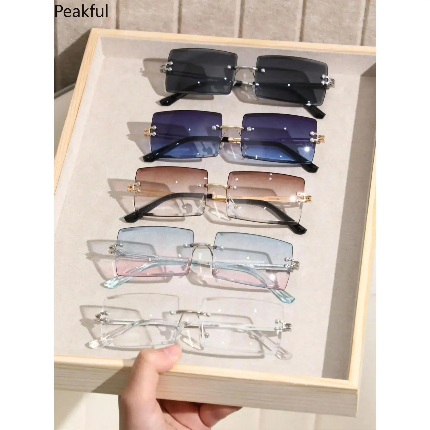 Unisex Fashion Square Decorative Eyeglasses, Vintage Simple Multicolor Eyeglasses for Outdoor Activities Unisex Fashion Square Decorative Eyeglasses, Vintage Simple Multicolor Eyeglasses for Outdoor Activities