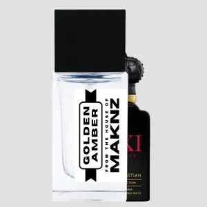 MAKNZ Golden Amber Unisex Fragrance - amber, woody, warm spicy, sweet, vanilla, white floral, fruity, aromatic, powdery, citrus