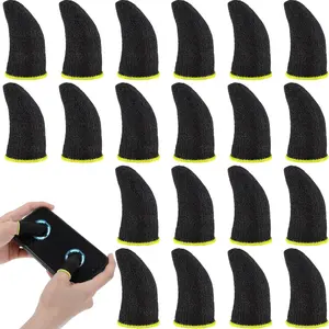 Mobile Phone Gaming Finger Sleeves, 20PCS Finger Sleeves Compatible with All Touchscreen Devices, 0.15mm Superconducting Nanofibers, Smooth Feel, Anti-Sweat, Extremely Thin