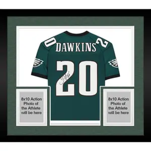Framed Brian Dawkins Philadelphia Eagles Autographed Green Mitchell & Ness Replica Jersey - Fanatics Authentic Certified - NFL Memorabilia