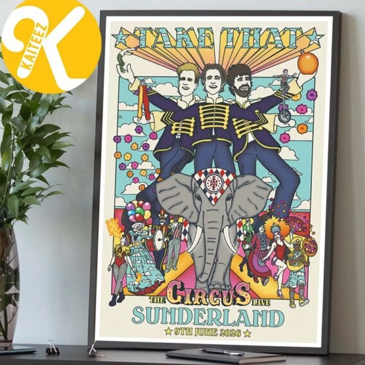 Take That The Circus Live Sunderland On June 9 2026 Event Poster Home Decor Canvas