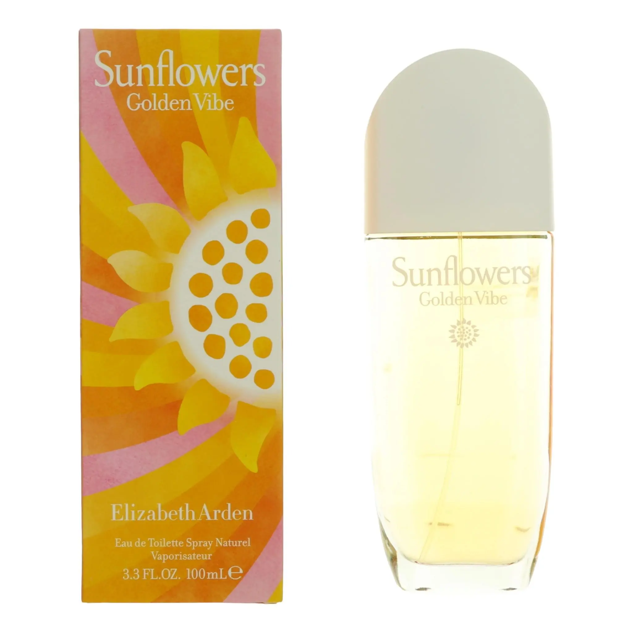 Elizabeth Arden Sunflowers Golden Vibe Women's EDT Spray - 3.3 oz (3 to 3.9 fl oz), Cedar & Floral-Vanilla Scent, Gifts for Women, Female Wear Fragrance, Coconut