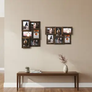 Vintage Wall Hanging Photo Frame Set, Rectangular Frame, 4/6 Pieces, Fits 4x6 Inch Photos, Rustic Home Decor, Artistic Wall Decoration, Perfect Party Gift