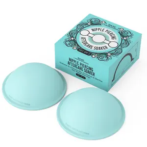 Base Laboratories Nipple Piercing Cleaner & Aftercare Soaker Set | Hands-Free Use with Saline or Cleaning Solution | Nipple Piercing Kit for Women