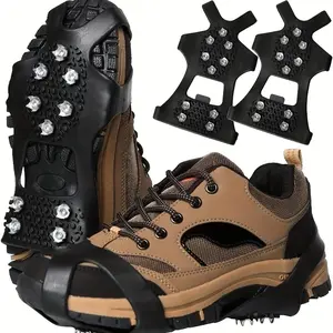 Non-Slip Ice Grips for Shoes & Boots, Snow Walking Anti-Skid Shoe Covers, Shoe Cleats, Durable Rubber Non Slip Studs for Winter Footwear Protection