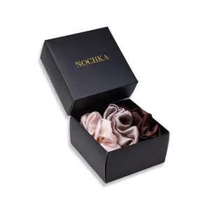 NOCHKA 100% Pure Mulberry Regular Silk Scrunchie (Set of 3) for Luxurious Hair Care and Stunning Results - Premium Frizz Prevention Scrunchie Set for All Hair Types - Made in USA