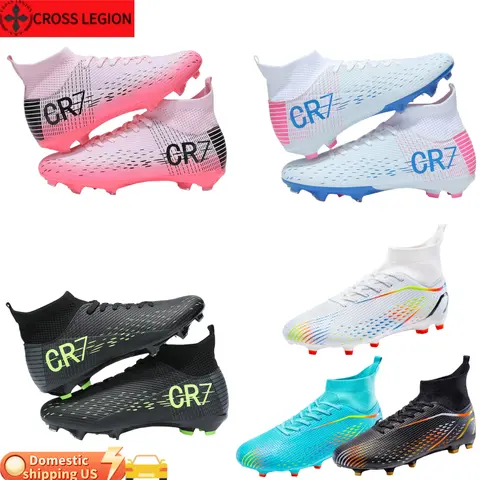 Unisex Fabric-PU Upper Soccer Cleats - Youth Less Than Ankle Height Long-Stud Football Boots, Dynamic Comfort, Non-Slip, Wear-Resistant, Stable, Enhanced Traction for All Seasons Training (EU43, Cleats for Soccer)