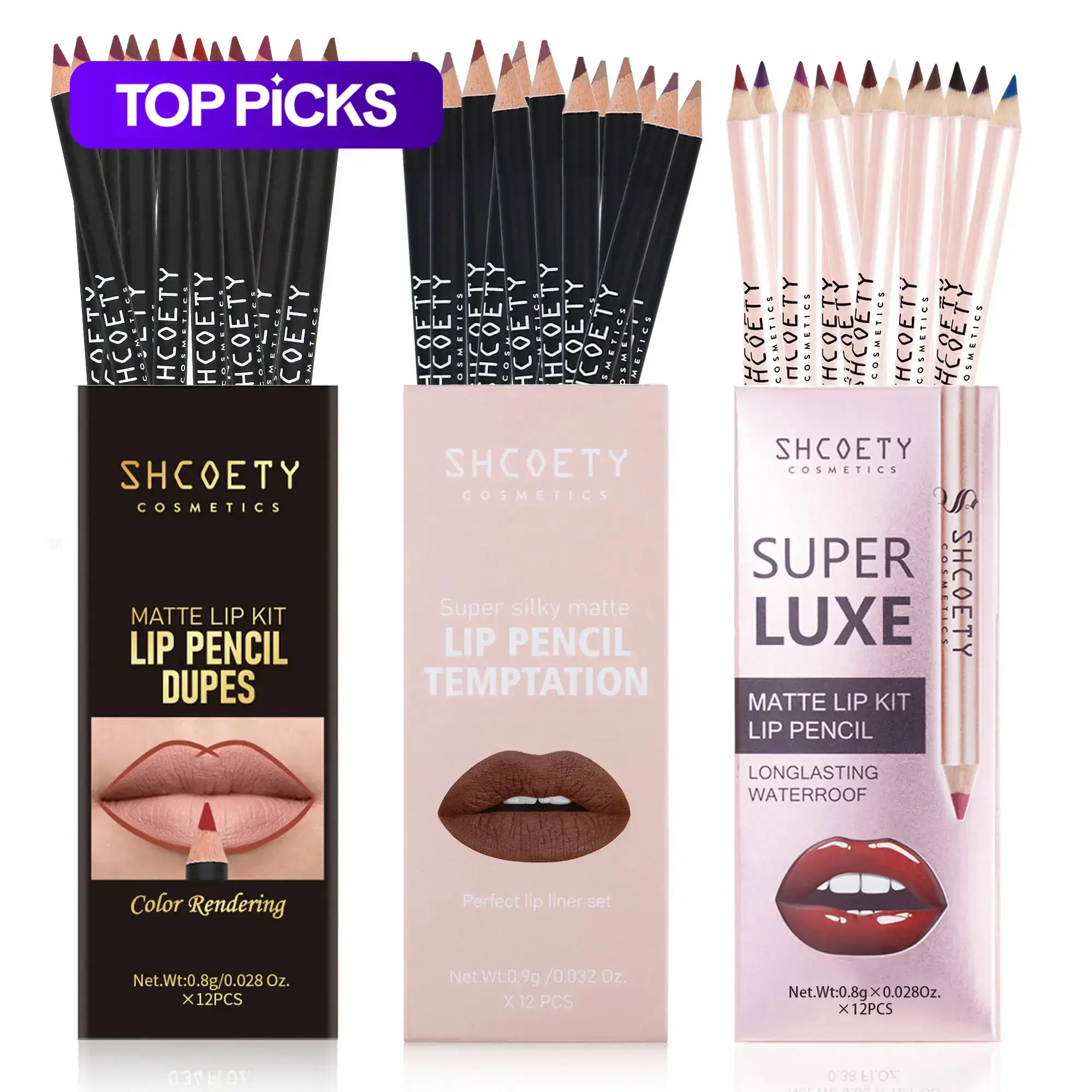 Summer Makeup, Matte Lip Liner Set, Waterproof Long-lasting Pencil, Easy Coloring Lip Liner Pen for Daily Use, Lipliner, Professional Lip Makeup Accessories for Women, Lip Product, Smooth Lip Kit, Multicolor, Lip Liner Pencils