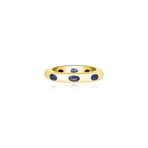 Blue Sapphire Gypsy Ring