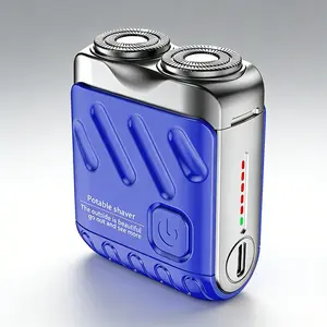 Fashionable Pocket Shaver, Dual Blade Portable Razor, Cordless Portable Shaver, Modern Professional Travel Essential, Compact Design, USB Charging, Perfect Gift for Family and Friends, USB Rechargeable Shaver