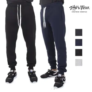 SHAKAWEAR Men's Fleece Jogger Pants Shaka Wear Casual 3 Pockets Comfort Slim Fit Sweatpants with Drawstring Stretch Hip Hop Harem (S to 3XL)