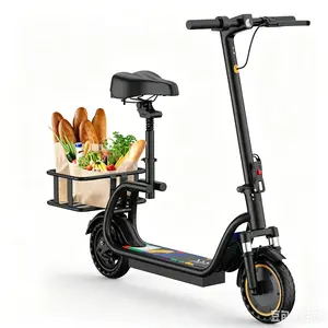 Commute in Comfort! 8.5" Fat Tire E-Scooter w/ Seat, 350W Motor, 15 Miles @ 19 MPH - Top Pick for Adults