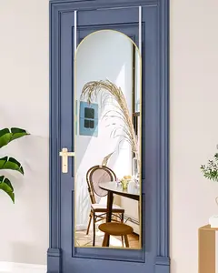 Door Mirror, Full Length Over The Door, 14'' x 48'' Hanging Mirror, Large Arched Mirror,Hanging/Leaning,  Decor-