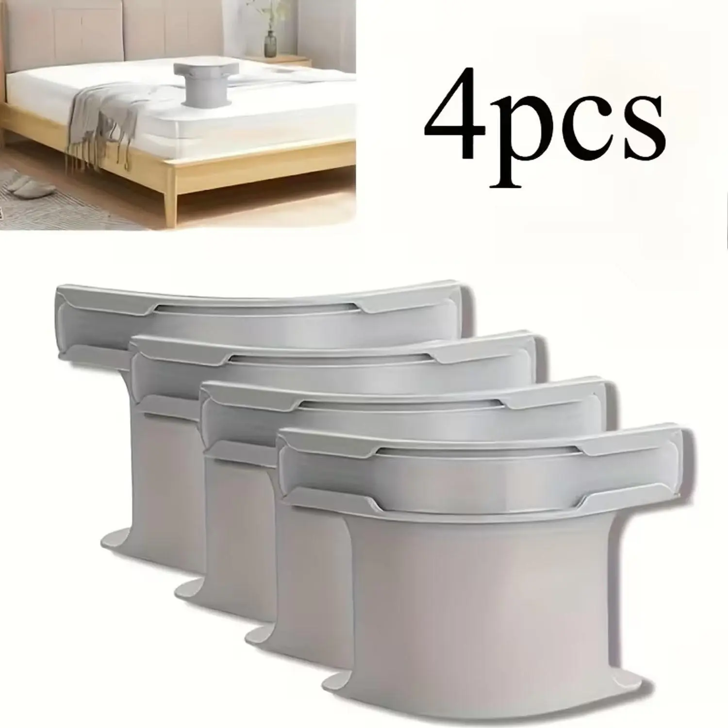 4-Pack Bed Sheet Clips, Adjustable Bed Sheet Holders for All Mattress Sizes, Secure Fit Bed Linen Accessories, Easy-To-Use Bedroom Supplies