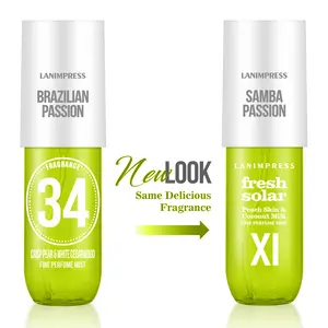 LANIMPRESS Samba Passion Body & Hair Perfume Mist 3.0fl oz for Lady Long Lasting Floral Fruity Fragrance Spray with Coconut Milk & Solar Notes Perfect Gift for Birthdays Mother's Day or Casual Attire Eau De Parfum