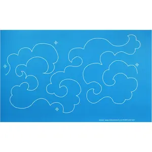 Cloudy Skies Edge to Edge Stencil Continuous Line Template for Free Motion Domestic Hand Long-Arm Quilting (50032)