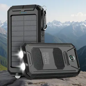 10000mAh Solar Power Bank | Rugged Outdoor Power | Waterproof | LED Flashlight | Compass | USB-C Fast Charging | Outdoor Emergency Portable Charger,#SolarPowerBank #PortableCharger #OutdoorCharger #CampingGear #FlashlightPowerBank
