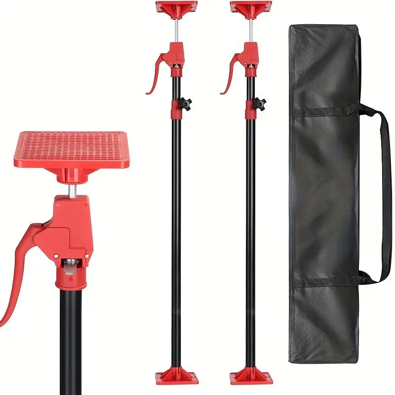 2-Pack Heavy Duty Plastic Cabinet Jacks, 78LB Each Lift Capacity, Telescopic Poles (45-114 in), Stable Base Hold, Upper Cabinet Lift, Adjustable 11.8-23.5", Third Hand Support for DIY Projects, Professional Installation