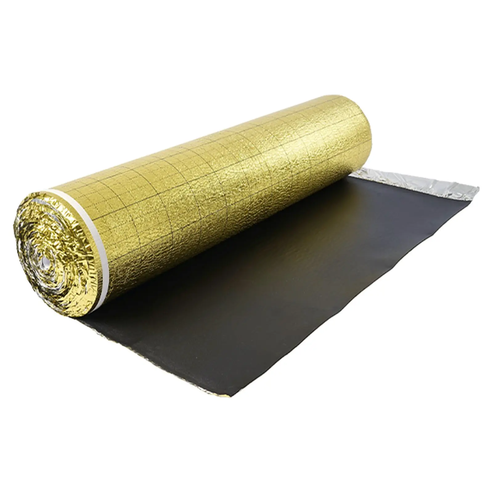 【Summerfinds】VEVOR 3-in-1 Soundproof Foam Floor Underlayment Roll, 1-Roll & 200 sq ft, 3 mm Thick Padding with Tape Seams, Vapor Barrier, Heavy-Duty Gold PE Layer, 665.35 x 43.31 x 0.12 Inches, Easy to Cut & Trim for Laminate Wood Floors, Easy To Cut, 4.3